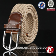 Colorful leisure elastic stretch fabric belt braided belt for men